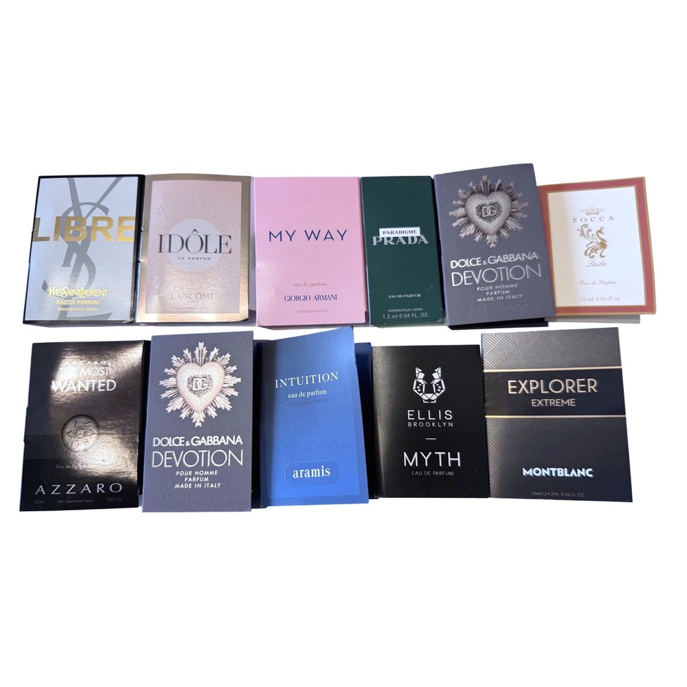 Multi 11pc Luxury Fragrance Sample Set Designer Perfume Cologne Lot Bundle New